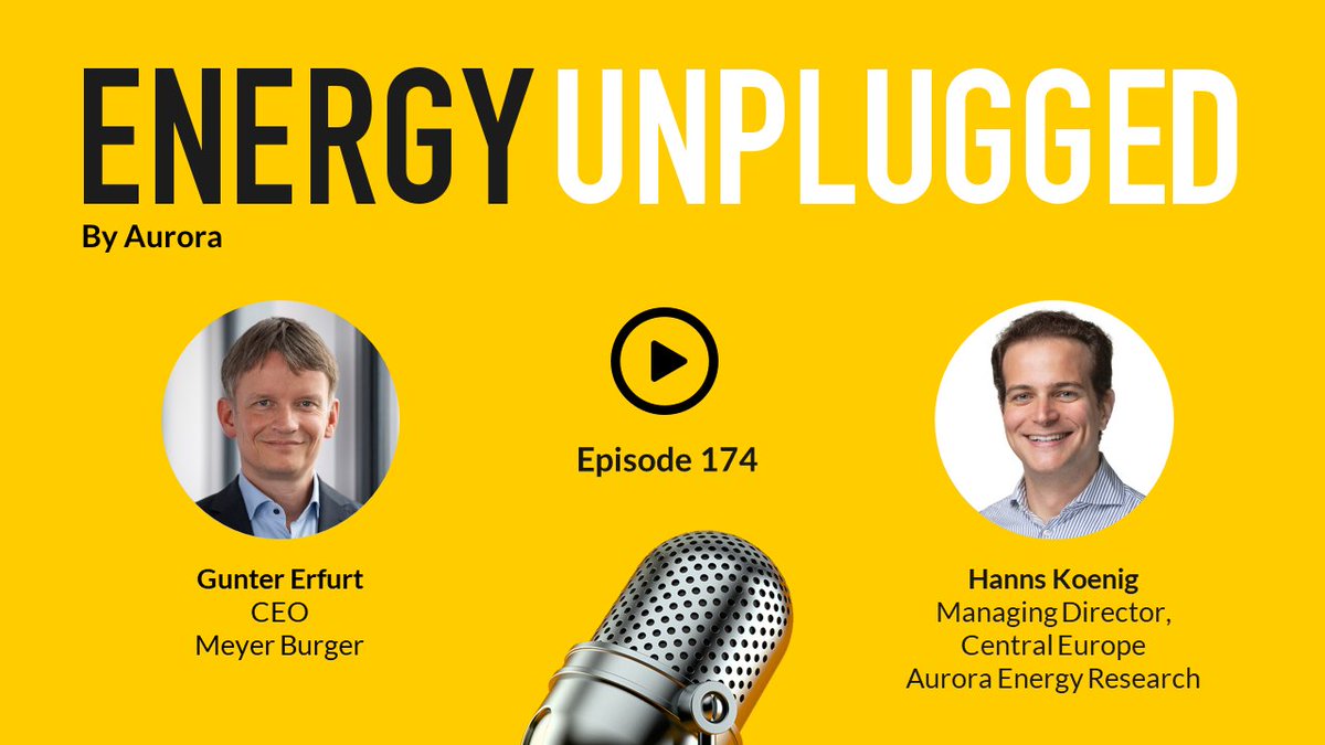 On this week’s #EnergyUnplugged episode, Gunter Erfurt, CEO of Meyer Burger, had a captivating discussion with Hanns Koenig, our Managing Director for Central Europe, focusing on the European solar industry. Listen here: auroraer.com/podcast/