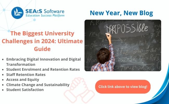 SEAtSSoftware's tweet image. 🎓 Navigating the Future: Dive into the ultimate guide on the biggest challenges facing universities in 2024 with SEAtS Software! 

🚀 Explore innovative solutions and insights that are shaping the educational landscape. 

🔗eu1.hubs.ly/H06QW5D0

#HigherEd2024 #HEsolutions