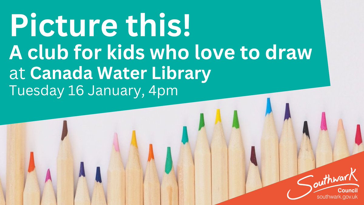 Picture This is an art club for children 8+, meeting at #CanadaWaterLibrary
Join in with a new drawing challenge every Tuesday from 4pm to 5.30pm