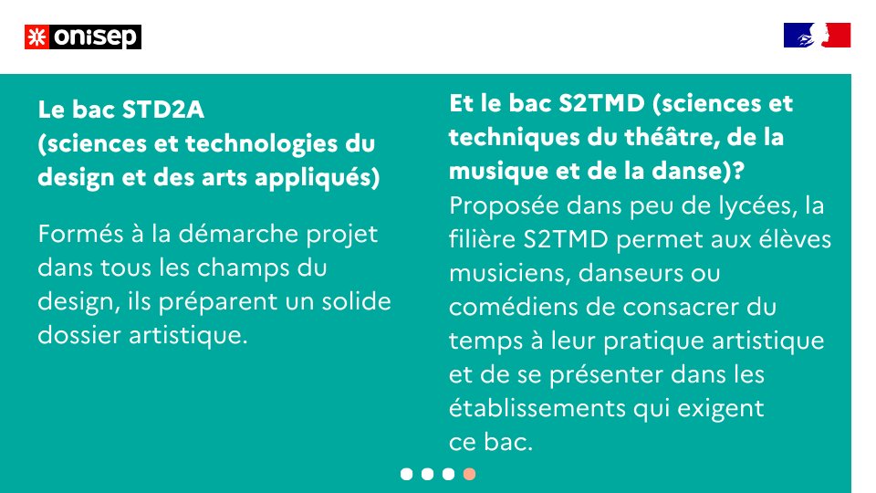 OnisepNA's tweet photo. [#LaMinuteOrientation]‍ Conseils pour étudier l'#art dès le lycée ‍! Et pour aller plus loin, "Les études d'art", collection Dossier @Onisep > https://t.co/9XjgZe6XzM #orientation #formation #STD2A #S2TMD https://t.co/cqjCgKZowc