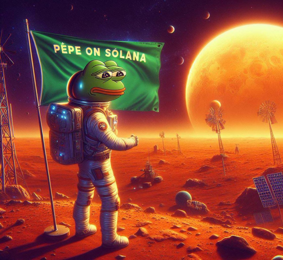 WE’RE GOING TO MARS!💰 DID YOU MISS $PEPE on ETH? $PEPE on SOL launched last week with a HUGE COMMUNITY AND BASED TEAM behind it! 🚀

<a href="/SolanaPepecoin/">Pepe Coin on Solana</a> could be the BIGGEST MEME ON SOLANA…major players in the space have been calling this one, and the chart looks primed! 

Drop by