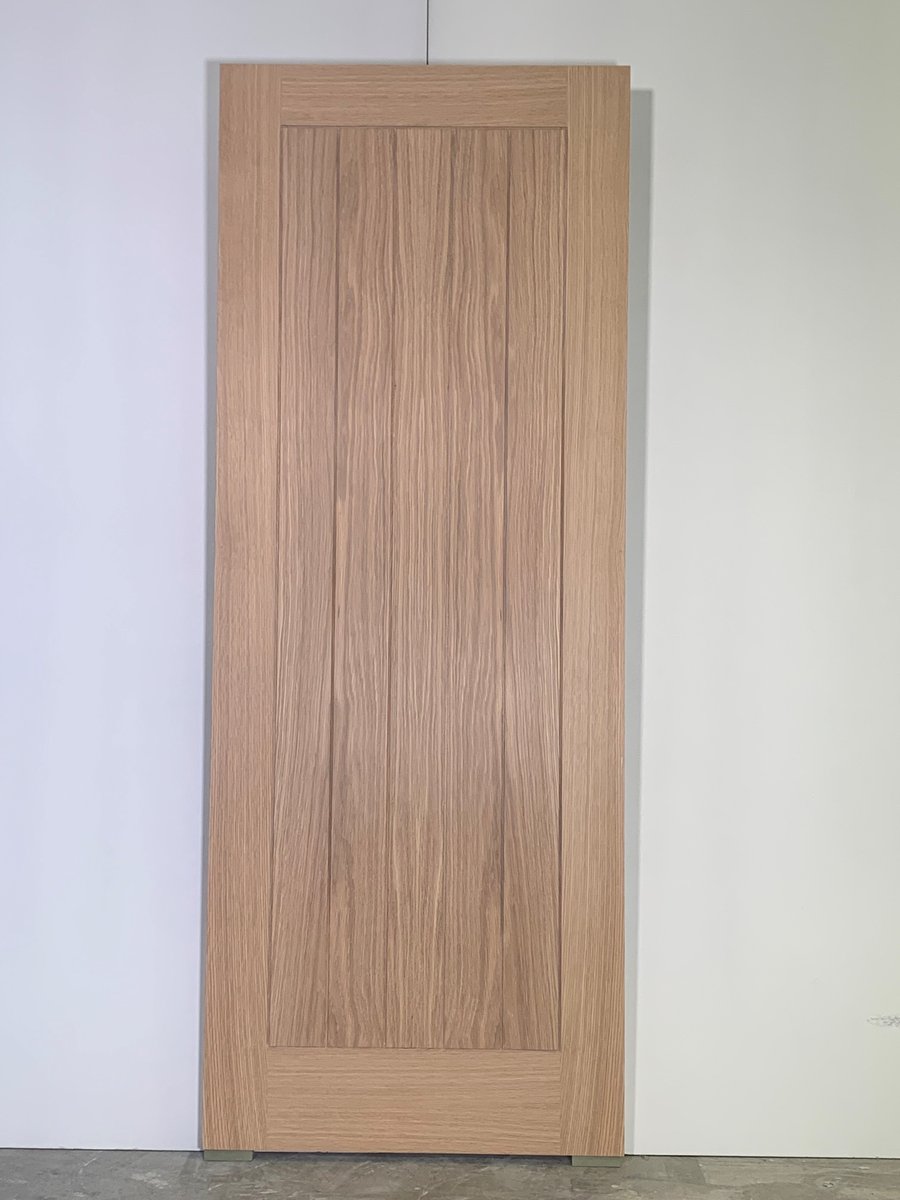 Crown cut oak styles and rails effect, finished in white oil - applied by hand over several days, to create a beautiful finish!