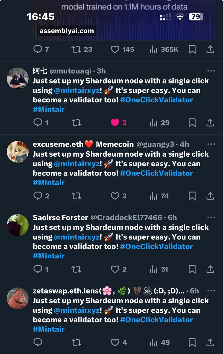 0xsreyom's tweet image. When your whole feed is filled with this.
#mintairxyz #OneClickValidator
