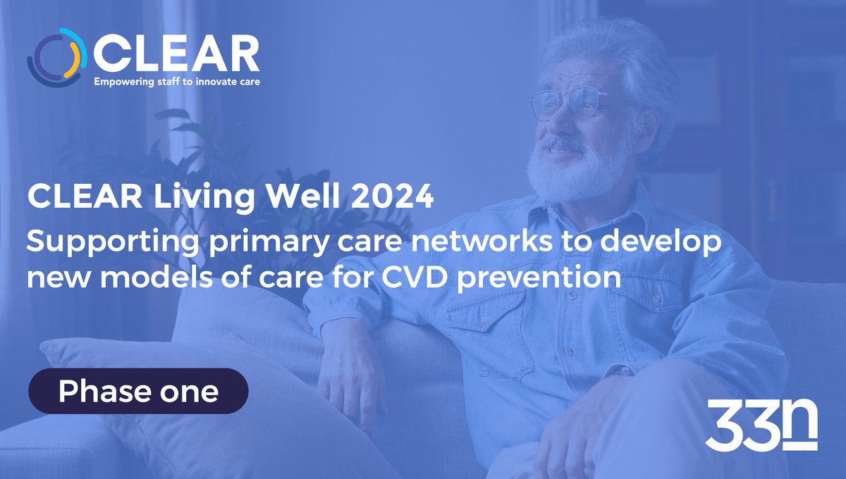 We’re kicking off the first phase our CLEAR Living Well 2024 project today – supporting @BayPcn, @medical_shore, Wyre and Fylde Rural Extended Network, @moretonmeolspcn, @Sevenfieldspcn and North Lewisham PCN develop new models of care for the prevention of #CVD 
@NHSEngland