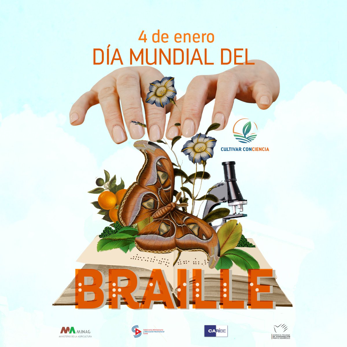 El Sistema Braille permite a las personas ciegas y débiles visuales tener acceso a la información.
🔸 Desde <a href="/CultivaCiencia/">Cultivar Conciencia</a> promovemos la inclusión social de las personas en situación de discapacidad y su desempeño en todos los escenarios, incluidos los científicos y agrícolas.