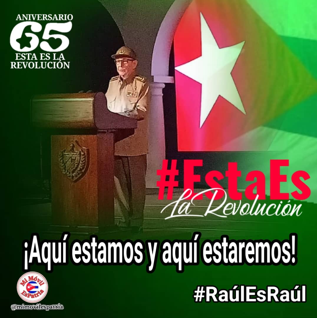 Raúl a los cuadros:
-el que se canse, que ceda el puesto
-meditar cada día qué más puede hacerse
-no ser ingenuos ni triunfalistas
-evitar respuestas burocráticas, rutina e insensibilidad 
-encontrar soluciones realistas: nada caerá del cielo
-superarse
¡#EstaEsLaRevolución!