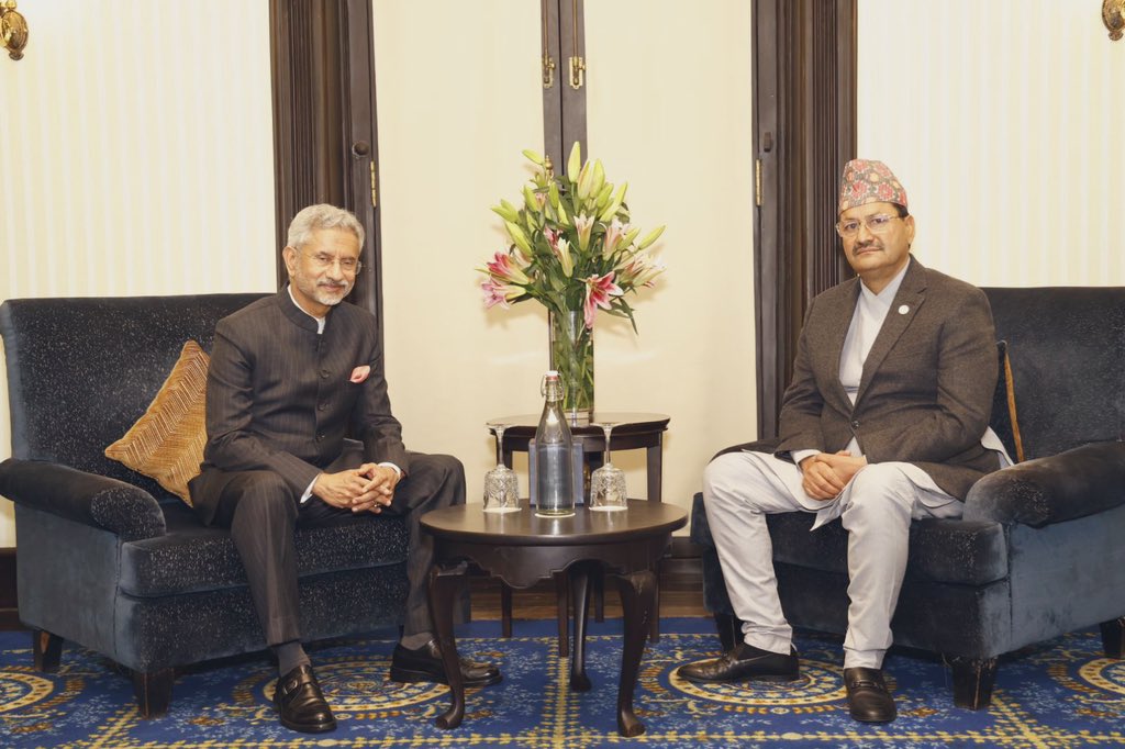 Co-chaired with my counterpart FM @NPSaudnc a comprehensive and productive meeting of the 7th India-Nepal Joint Commission. Discussions focused on our overall bilateral ties, trade & economic relations, land, rail & air connectivity projects, cooperation in defense & security,…