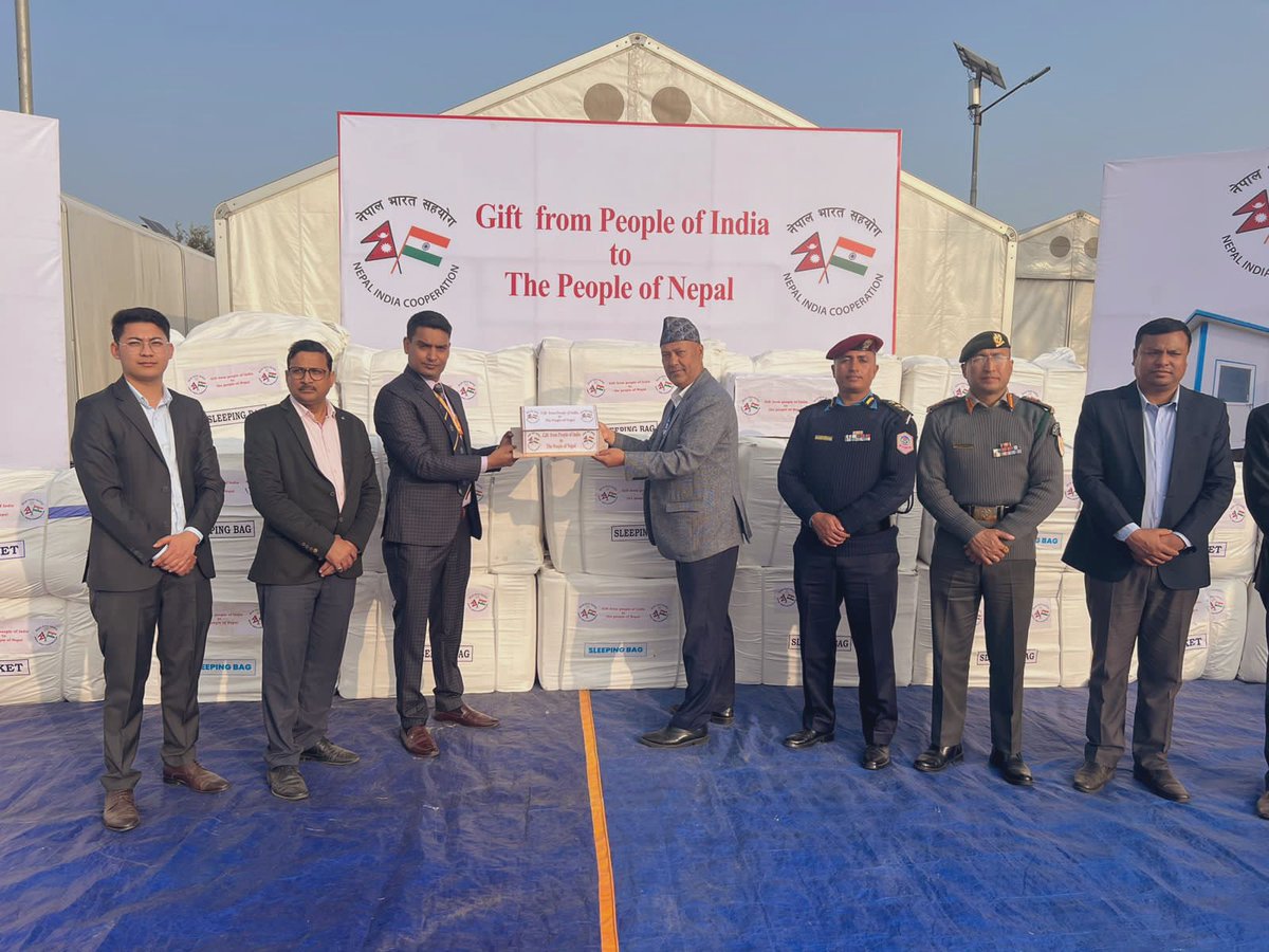 DrSJaishankar's tweet image. Witnessed exchange of agreements on 
➡️ Implementation of High Impact Community Development Projects
➡️Long Term Power Trade 
➡️Cooperation in Renewable Energy Development
➡️Munal Satellite
➡️Handover of 5th tranche of post-Jajarkot earthquake relief supply. 

Also  jointly…