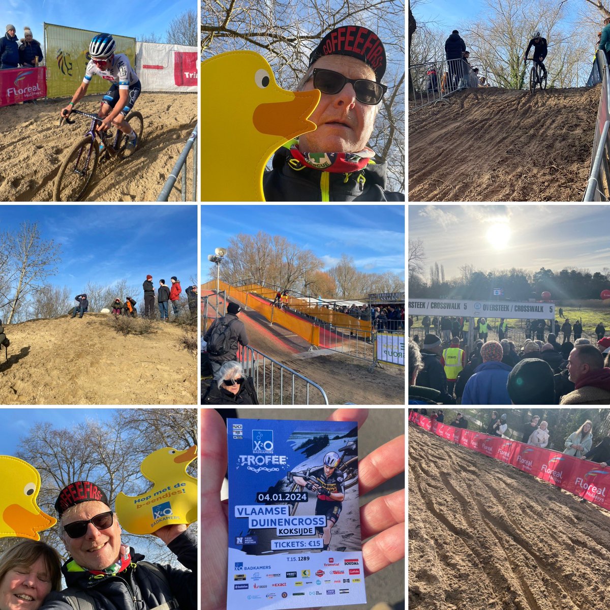 The cyclocross moves to the sand dunes of Koksidje today, a welcome shift away from the mud - until Saturday!