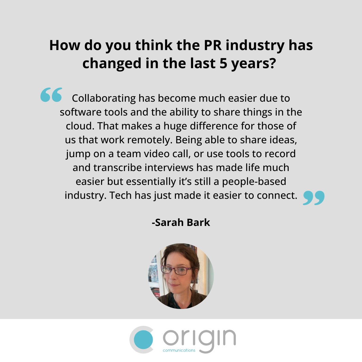 PAverley's tweet image. The constant evolution of the online world can be both daunting and exciting. Origin Comms&apos; Sarah Bark shared how she thinks the PR industry has changed over the past five years, and how those changes have shifted the way she works.

#OriginComms #PRIndustry #PRStrategy