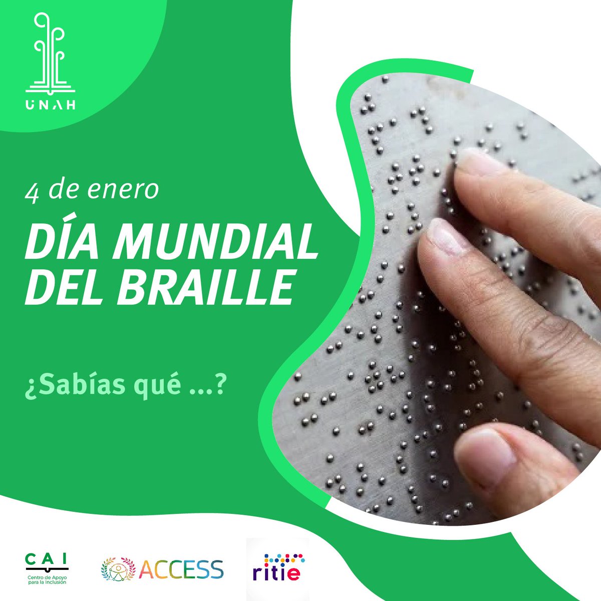 UNAH_Cuba's tweet photo. 🌱♿ El Braille ha permitido fortalecer el acceso a la información de las personas ciegas y débiles visuales. 
Desde la educación superior cubana promovemos el ingreso, permanencia y egreso de estudiantes en situación de discapacidad a los estudios universitarios.
#SigueHilo 👇 https://t.co/hSTnpEujR0