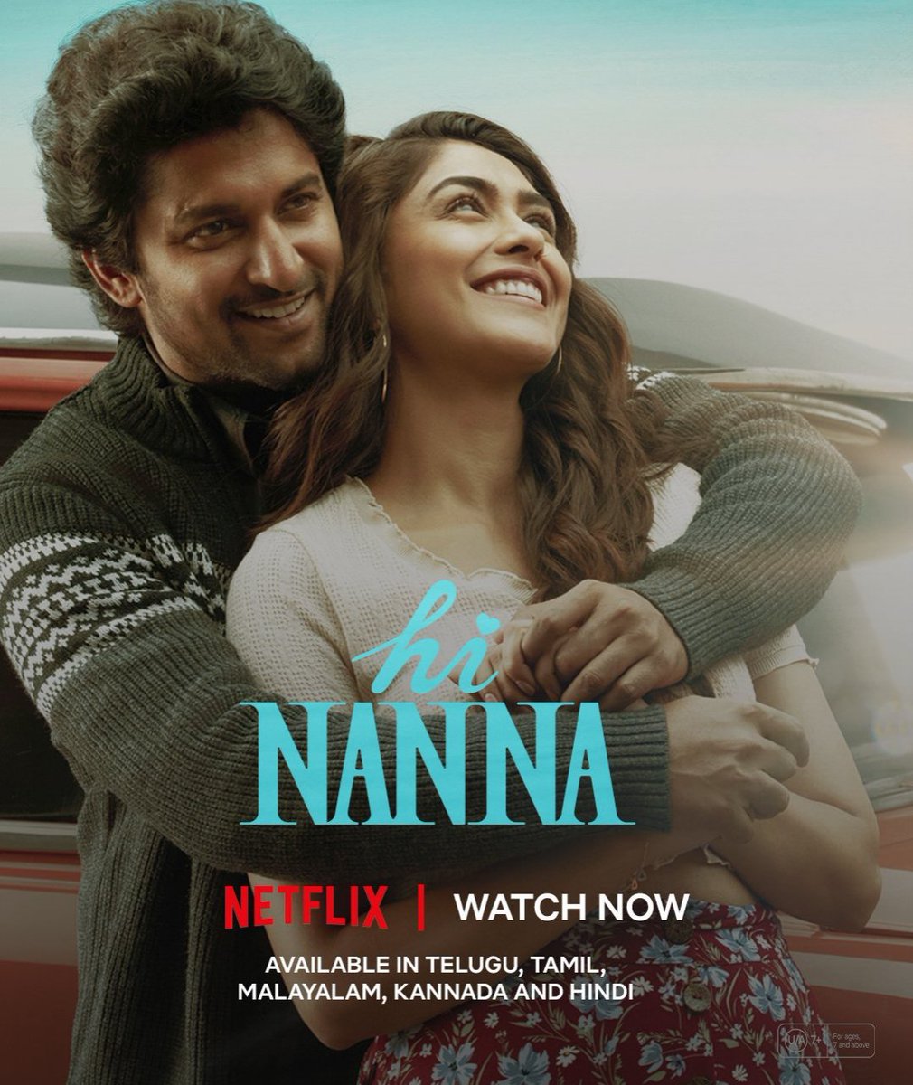 #StreamingAlert 💥
#Nani & #MrunalThakur Starrer #HiNanna Now Streaming On #Netflix