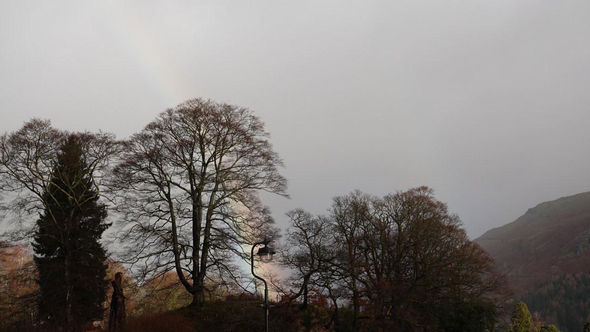 Glimpses of a rainbow from the bookshop this morning.