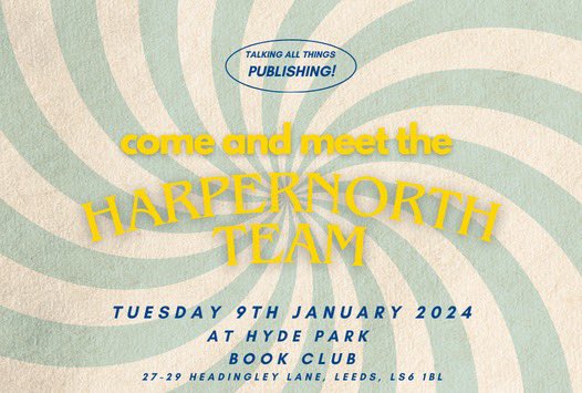 Writers of Leeds! Last few tickets available for @HarperNorthUK workshop on 09.01! Come along to hear about: 📚 Getting into publishing @HarperCollinsUK 📕 Becoming an author 📚 Tips for writing and inspiration! Grab your tickets while you can: seetickets.com/event/harperno…