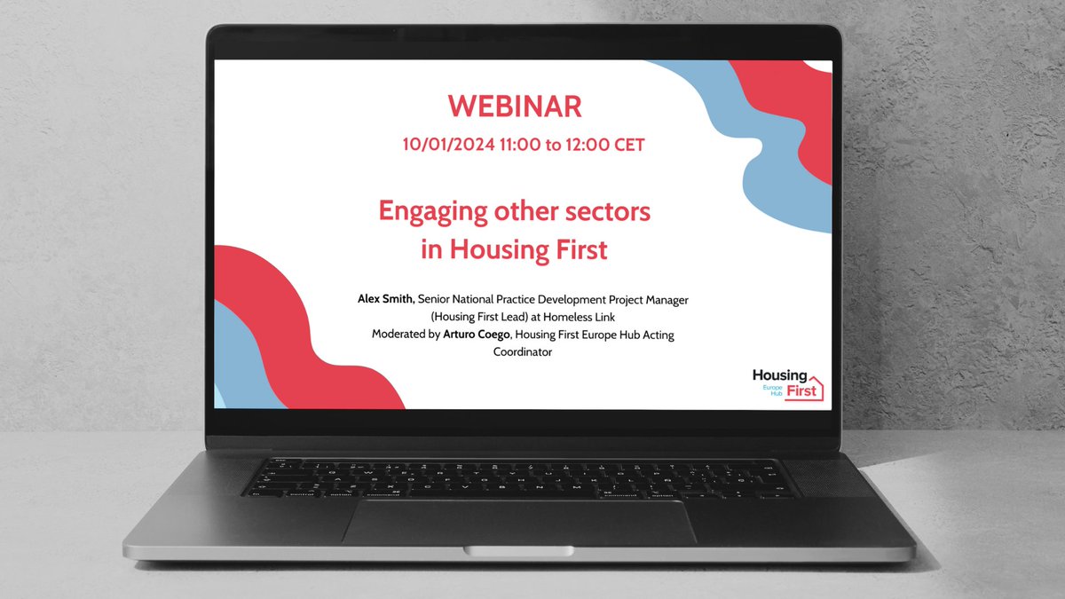 👉You can still register for our first webinar of the year! ➡️Join our discussion on 'Engaging other sectors in Housing First' with @AlexLSmith1983 from @HomelessLink ⏰Wednesday 10 January from 11am to 12pm Brussels time ✏Register here: lnkd.in/eZj2X4pm