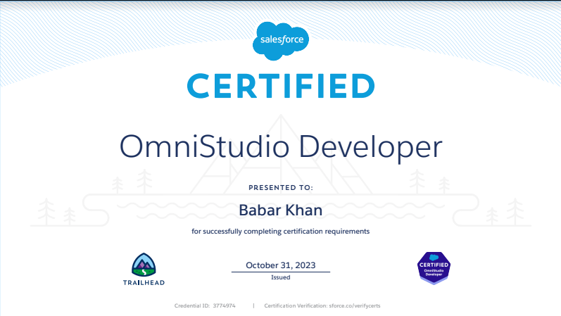 BabarkhanDev's tweet photo. 2023 was a year of milestones 🎯 and achievements. Added Salesforce certifications and enhanced my skills way more. ☁️ 🧑‍💻
#Salesforce #crm #developer #lightning #salesforcedeveloper  #SalesforceCertified #TrailblazerCommunity #lwc #omnistudiodeveloper #omnistudio
@salesforce https://t.co/CoHvxDr5Ti