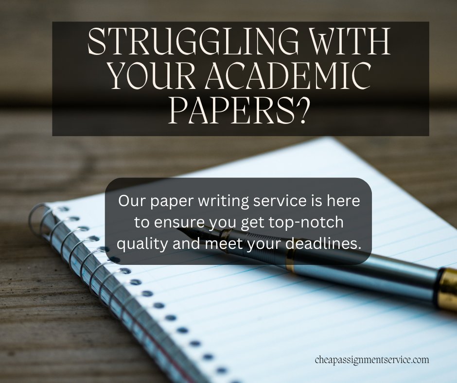 CAS_Assignment's tweet image. Struggling with your academic papers? We&apos;ve got you covered! Our paper writing service is here to ensure you get top-notch quality and meet your deadlines. Let us take the stress out of your studies.
