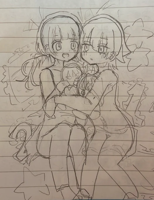 まだ下書きだけど…凛ちゃんと数ちゃん!!

 #100カノファンアート 