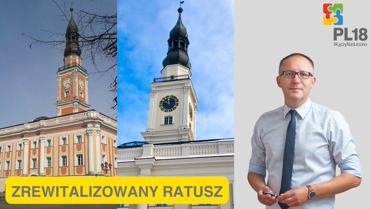 LaczyNas_Leszno's tweet photo. Jedną ze zrealizowanych✅ obietnic wyborczych Prezydenta Łukasza Borowiaka, jest rewitalizacja leszczyńskiego📍Ratusza
Dzięki inwestycji Ratusz zyskał:
◾️nową kolorystykę elewacji
◾️wymienione klosze latarni💡
◾️wyeksponowane historyczne elementy
#Leszno #PL18 #ŁączyNasLeszno https://t.co/ZxcU9dYjQw