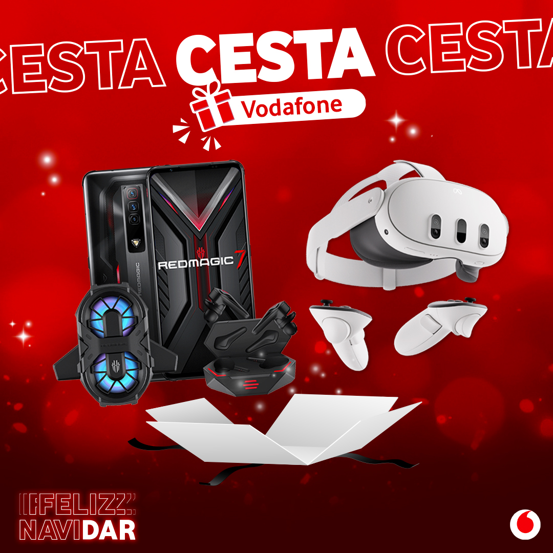 vodafone_es's tweet photo. 🎁 ¡Despedimos la NaviDAR con la última #CestaVodafone!

Si quieres un Nubia RedMagic 7 y unas gafas Meta Quest 3, es aquí:

🔺 Haz RT y sigue a @vodafone_es
🔺 Dinos con el hashtag #CestaVodafone razones por las que te mereces el premio

Más comentarios 🟰 Más posibilidades https://t.co/I4rmc5Rpvc