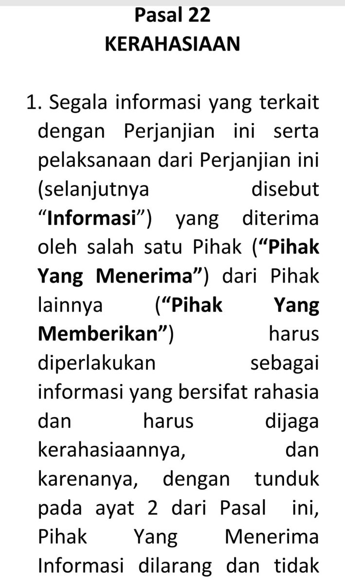 logikapolitikid's tweet photo. Bentar-bentar…
Ada Rahasia Neh…
Gimana neh @Telkomsel Rahasia kok bisa sampe begini…

Ini kalau bener Perjanjian Sangat Rahasia, harus dijaga kerahasiannya…
Karena hukumannya kalau KEBUKA @Telkomsel bisa putuskan perjanjian..
Siapa yang bocorin dong? https://t.co/KHTxYtjR53