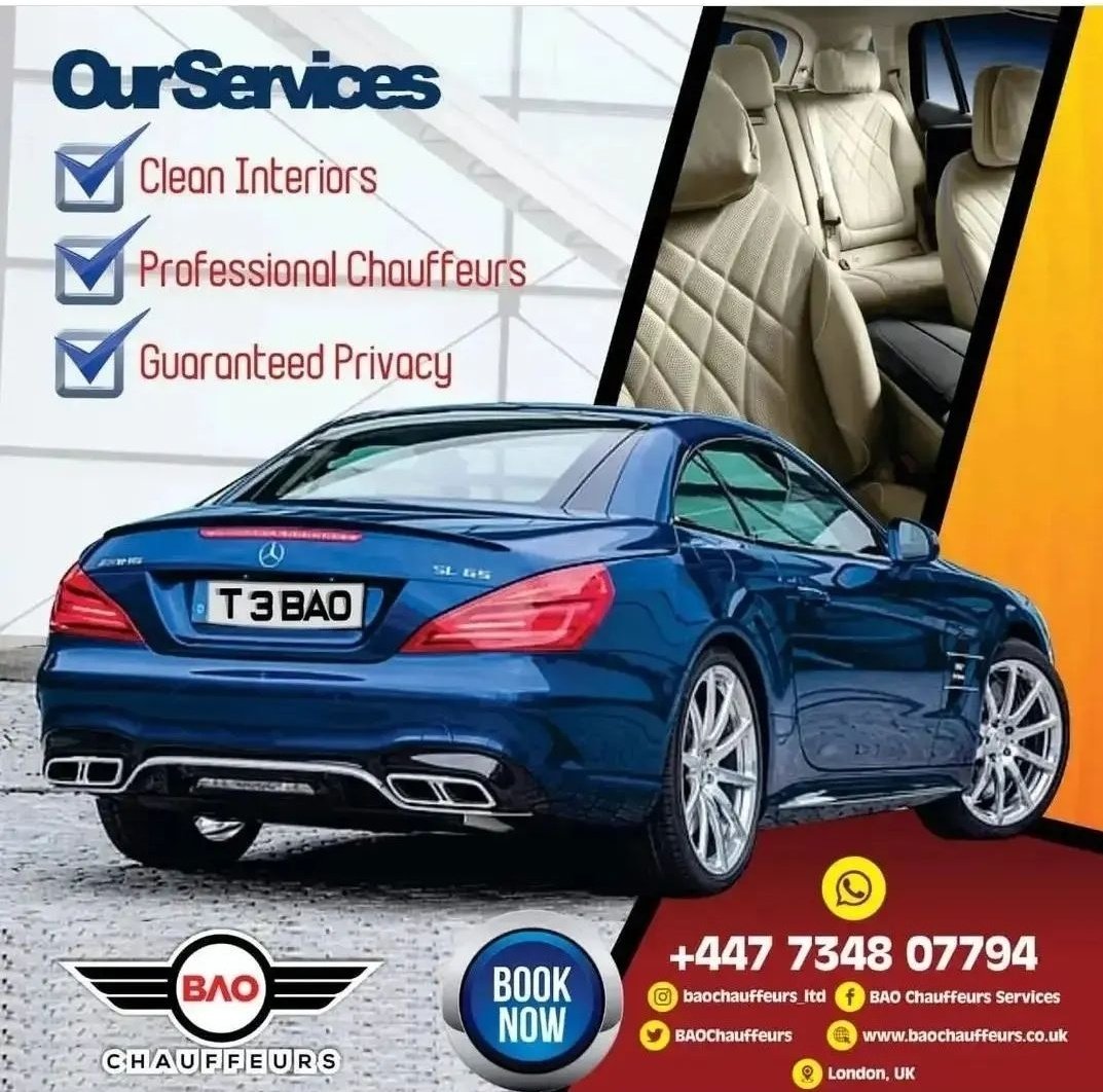 Bao_chauffeurs's tweet photo. At Baochauffeurs, we are proud to say we display the best professionalism in our duty to you, our valued customers.
Book your ride in advance, and enjoy the best trips of your life with us.
#chauffeurs #Baochauffeurs #bookaride #businesstrip #events #UKparties #schoolkids https://t.co/lz6wopw9GH