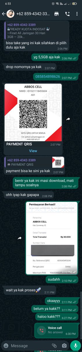 iageyama's tweet image. HELP RT!!!
CW/TW PENIPUAN 
Twitter do your magic!

siang ini aku ketipu sama BA kuota indosat dgn akun @hiyneys. dia nawarin kuota dengan harga miring tapi ternyata orangnya yang miring. 

#zonauang #zonaba