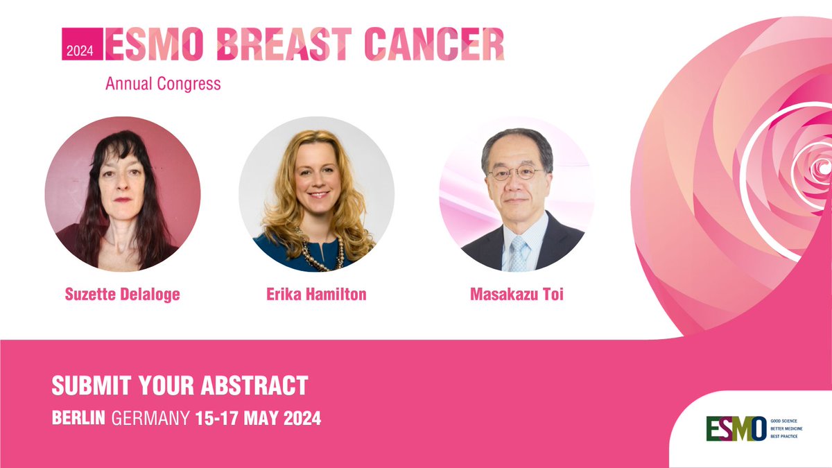 #ESMOBreast24: Highlight your research on an international stage and contribute to the evolution of the #BreastCancer field. Submit your abstract by 13 February. ow.ly/eP0W50QkW6E #BCSM @ErikaHamilton9 @ToiMasakazu @CarmenCriscit @lab_kok @matteolambe
