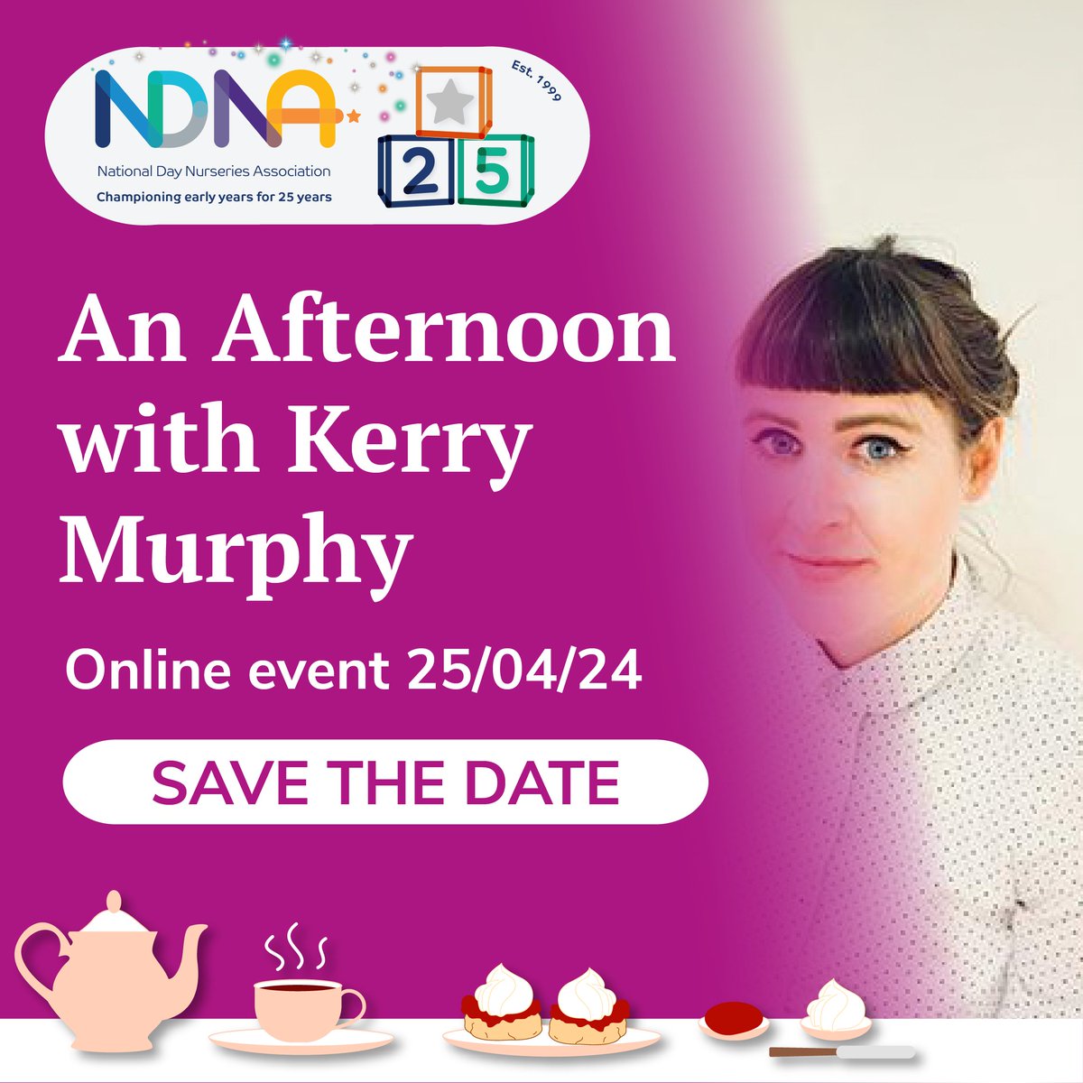 NDNAtalk's tweet photo. 🍰 Our popular 'An Afternoon with…' event is back for spring 2024🍰 

Join NDNA's Purnima Tanuku OBE and Kerry Murphy, Lecturer and Consultant in Early Childhood Education and Neurodiversity.

Find out more and save the date: https://t.co/2mRy3sumoq https://t.co/Uz6YadjTRe