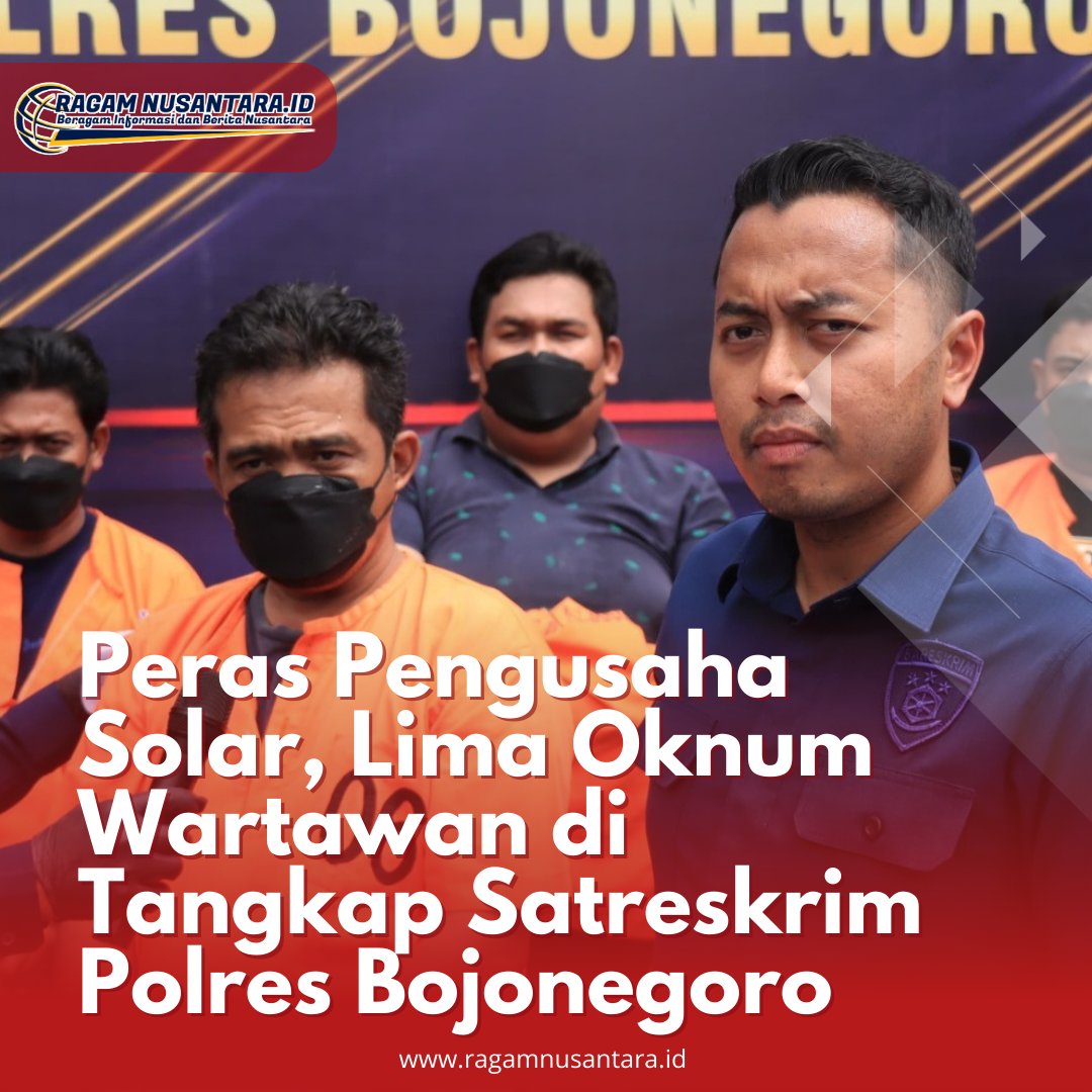 Nguweri...
Peras Pengusaha Solar, Lima Oknum Wartawan di Tangkap Satreskrim Polres Bojonegoro
ragamnusantara.id/2024/01/04/per…
Hujan
Zenius
Monster
#hukum 
#PeristiwaHariIni 
#hujan 
#hujanlebat