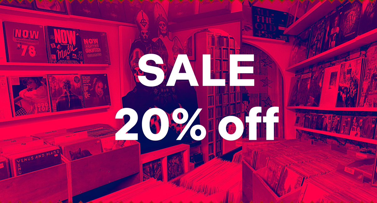 Good morning, January SALE 20% off instore & online Everything* is 20% off marked price, our new year gift to you, thanks for your continued support & custom Ends Saturday We’re open today 10am-5pm @OneLinlithgow @RSDUK @CheapIndieVinyl lowportmusic.co.uk