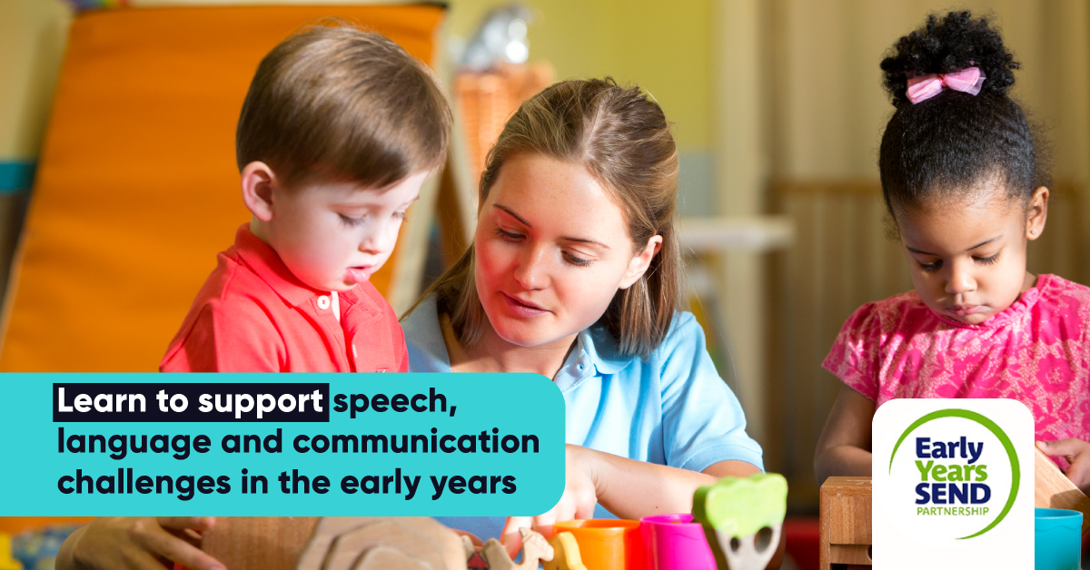 Do you work in #EarlyYears? 

We have a new series of FREE webinars for practitioners, health teams and Family Hub staff members who want to learn more about encouraging children's speech, language and communication skills.

Don't miss out! Book today: 
forms.office.com/e/dQLVSpezD6