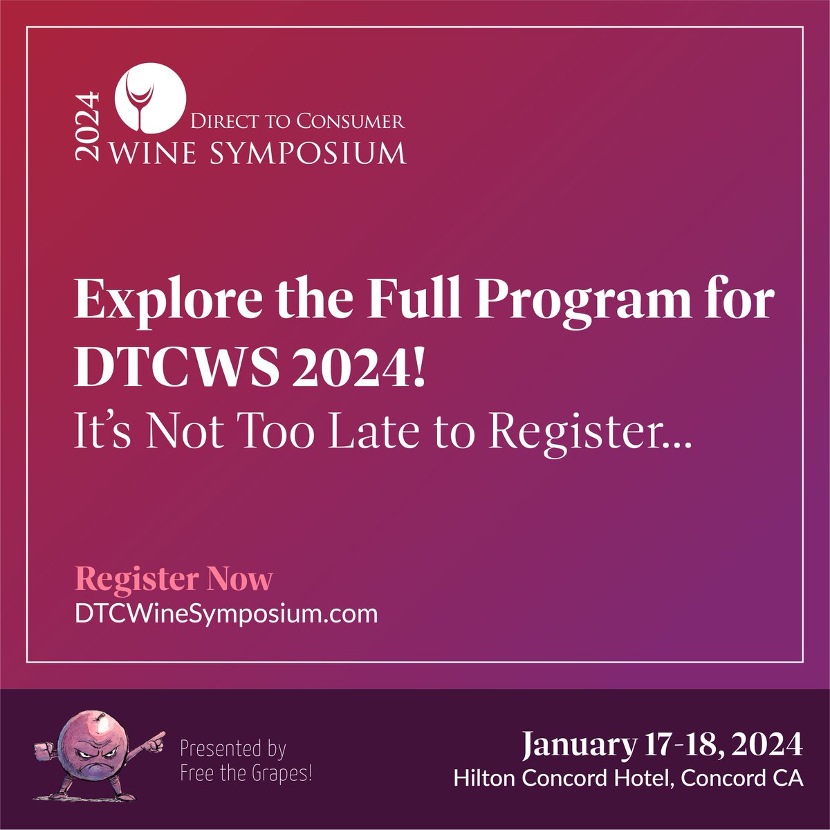 The DTCWS 2024 program has become one of our most impactful &amp; exciting lineups yet! Join us for keynotes &amp;  sessions delivering industry #insights, best practices, &amp; actionable #tactics to kickstart your plans for the year ahead. Explore the program here: dtcwinesymposium.com/program/