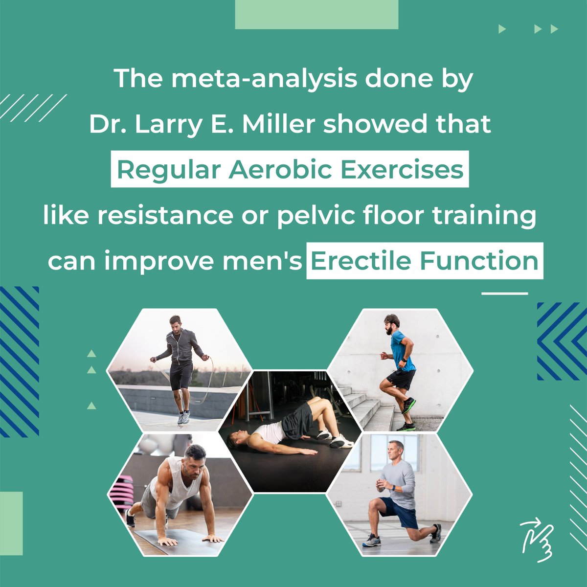 Advancells's tweet image. Meta-analysis finds that men who have #ED can improve #erectilefunction, particularly those with lower baseline IIEF-EF scores, through regular #exercise.

If regular #aerobicexercises don&apos;t work, exploring #stemcell-based therapy can work wonders. 

advancells.com/erectile-dysfu…