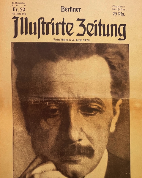 #ThrowbackThursday: Einstein on the Dec. 14, 1919 cover of a German periodical. The caption reads: His research signifies a complete revolution in our concepts of nature and is on par with the insights of Copernicus, Kepler and Newton.