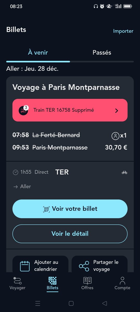 EkcnarfE's tweet photo. @TERPays2LaLoire Vous me conseillez de prendre la Ferté Bernard le mans et le mans paris à 9h38 est ce que je dois prendre un autre billet
Merci https://t.co/ORyCOVhGAx