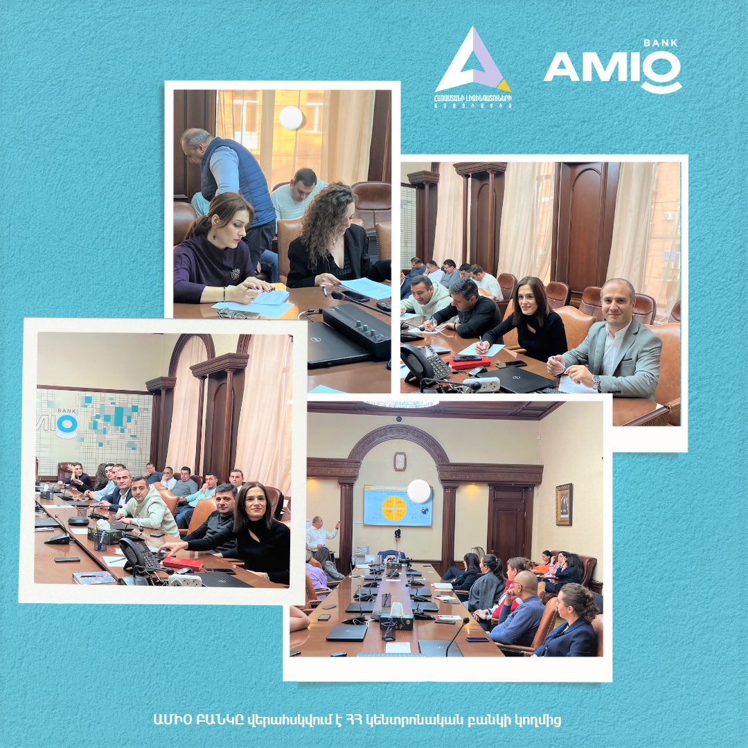The range of courses on "Leasing" financial instrument implementation organized for the AMIO BANK team has been summed up💎
👉For more details, please visit the website: bit.ly/3GZE9ne 

+374 10 59 20 20, amiobank.am 

#AMIO #Bank #Leasing #training #people