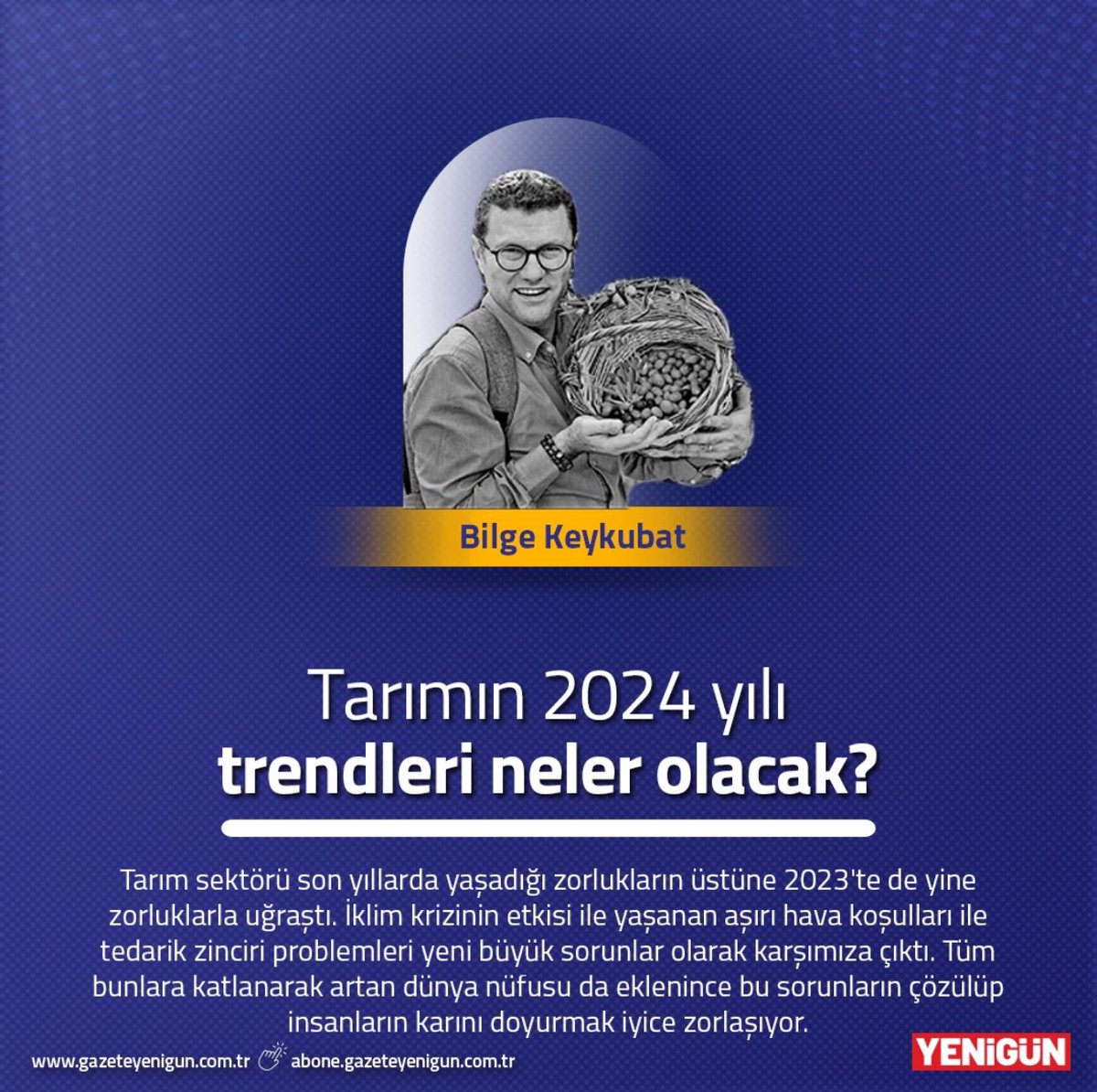 Tarımın 2024 yılı trendleri neler olacak? #tarımın2024yılıtrendleri #tarım #trend #2024trendleri #tarımbizimgeleceğimiz #TürkTarımı #tarımtrendleri gazeteyenigun.com.tr/makale/1859061…