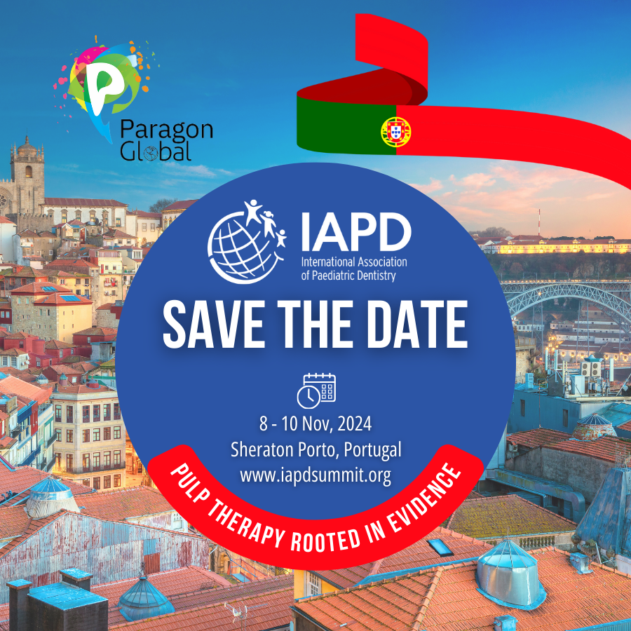 The IAPD 3rd Global Summit will be held between 8 and 10 November 2024 at Sheraton Porto, Portugal. We invite you to join us for a dynamic exploration of trends, research, and innovations in Paediatric Dentistry. 🌐

Save the DATE! loom.ly/6QT2jUU

#Savethedate