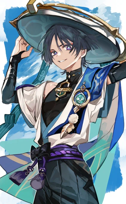 #今年も残りわずかなのでお気に入りの4枚を貼る   FA 原神をたくさん描いた年だった
