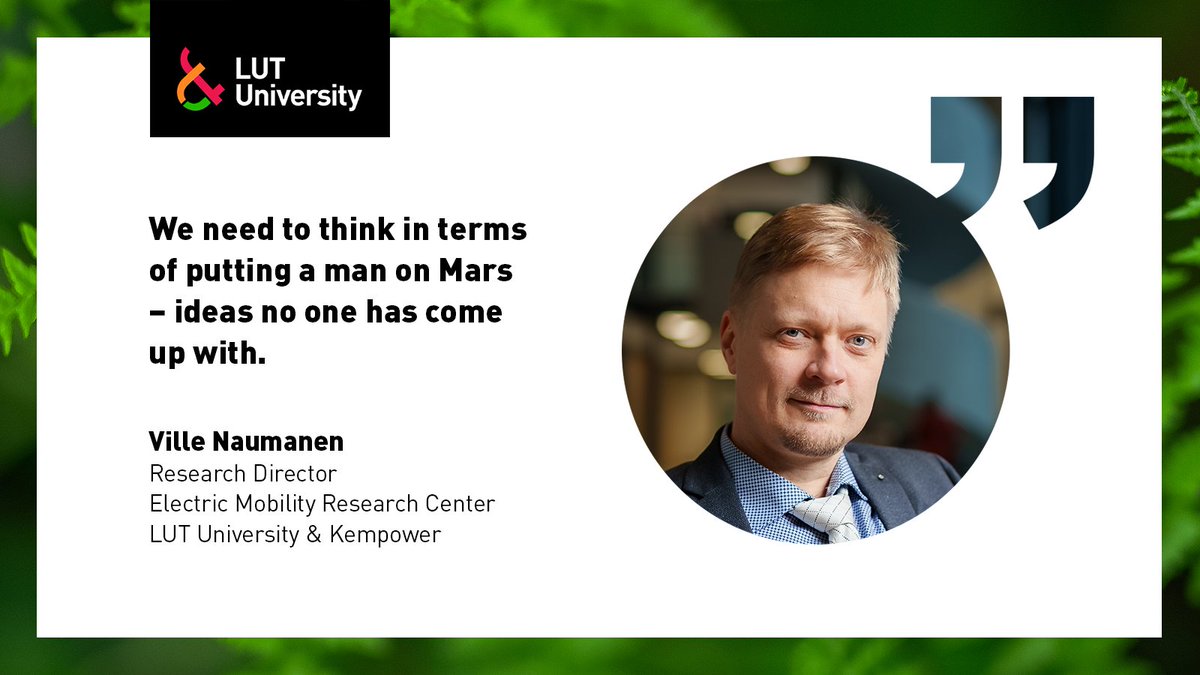 Meet Ville Naumanen, the newly appointed research director of the Electric Mobility Research Center (EMRC). He’s on a mission to shape the future of electric transportation. 🚗⚡ ➔ Read more about Naumanen: lut.fi/en/articles/re… #unilut #lutbiz #electric #mobility