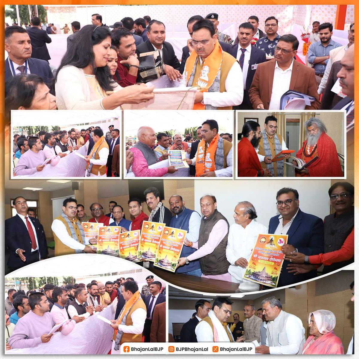 BhajanlalBjp's tweet photo. लोक-कल्याण के पथ पर अविराम गतिशील!

आज ओटीएस निवास पर आयोजित जनसुनवाई कार्यक्रम के तहत प्रदेश के विभिन्न क्षेत्रों से पधारे देवतुल्य नागरिकों की समस्याएँ सुनी व समस्याओं के त्वरित निराकरण हेतु सम्बंधित अधिकारियों को निर्देशित किया।

इस दौरान आप सभी द्वारा प्राप्त अपार स्नेह और मे���े प्रति अटूट विश्वास मुझे सदैव अधिक ऊर्जा के साथ जन सेवा करने हेतु प्रेरित करता रहेगा।