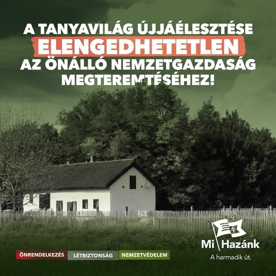 Dr_Apati_Istvan's tweet photo. 🇭🇺 ÚJRAÉLESZTJÜK A MAGYAR NEMZETGAZDASÁGOT! 🇭🇺
🏡 A tanyavilág újjáélesztése elengedhetetlen az önálló nemzetgazdaság megteremtéséhez!
https://t.co/SUvSOYBk3p
#apátiistván #mihazánk #virradatprogram #nemzetgazdaság #multik #tanyavilág https://t.co/gluCemeraa