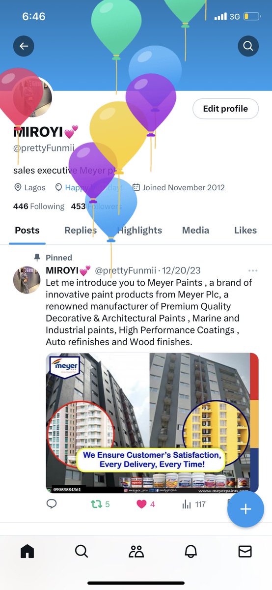 prettyFunmii's tweet photo. Twitter gave me my balloons 🎈 today 
Happy birthday 🎉 Funmilayo https://t.co/PiUwQDS4kC