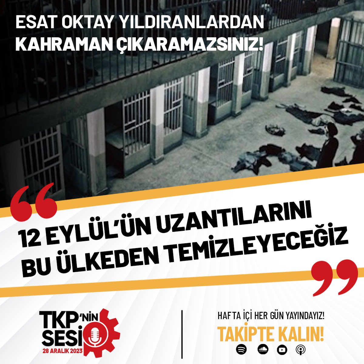 Bir vahşiden utanmadan kahraman yaratmaya çalışıyorlar. AKP'nin işkenceci bir katil olan Esat Oktay Yıldıran'a yüklediği anlamın arkasında ne var? Bugün TKP'nin Sesi podcastinde #perşembe 

🎙#TKPninSesi yayında⤵️

▫️Spotify: open.spotify.com/episode/0Zuqa4…

▫️YouTube:
