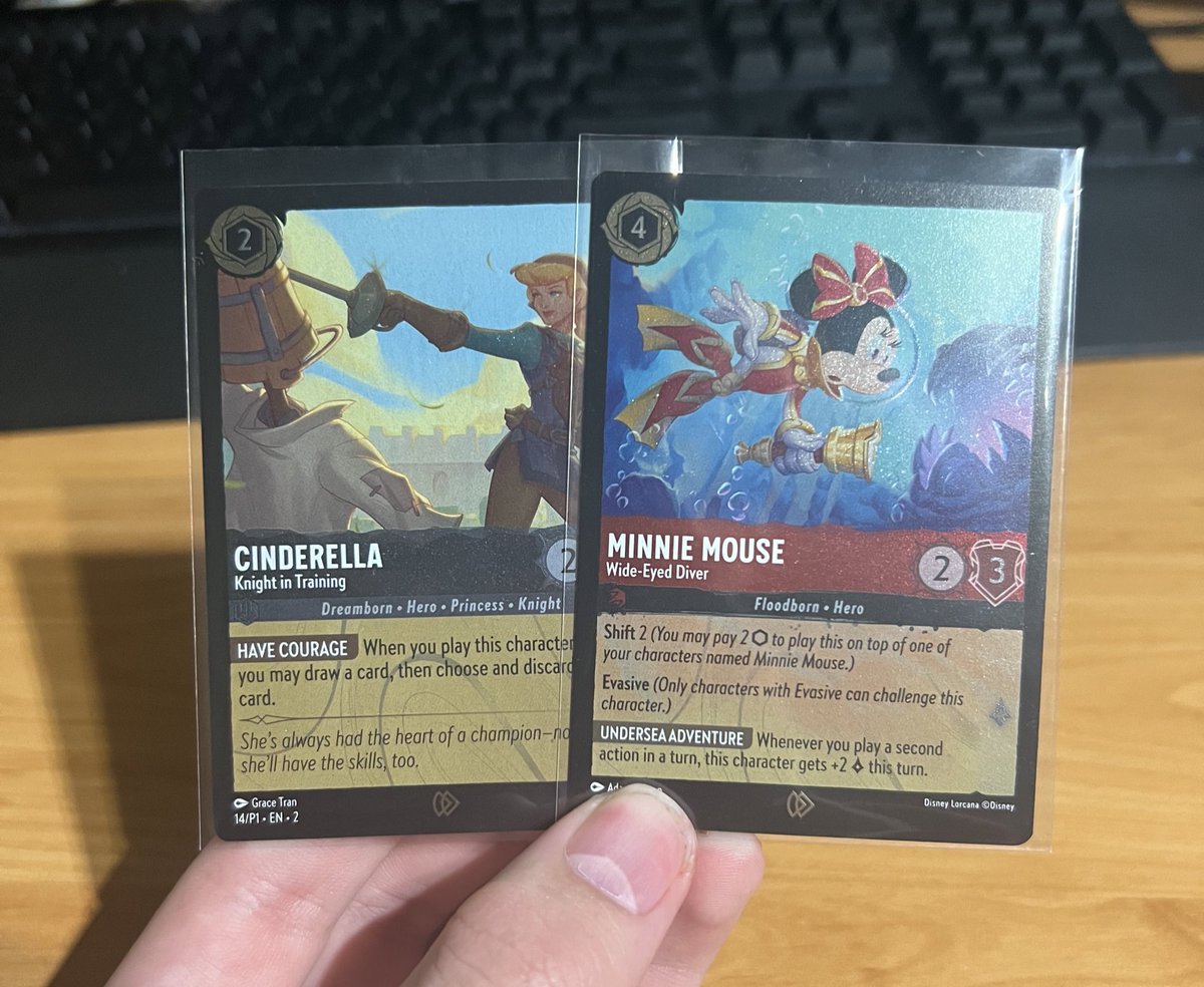 glimmergangpod's tweet photo. A small, but grateful giveaway to end the year to say thank you to everyone who supports us!

To enter to win these two promos:

- Comment your favorite memory this year in #Lorcana
- Retweet this post
- And be following us!

Winner will be announced New Year’s Day! https://t.co/zhWkHaZJz6