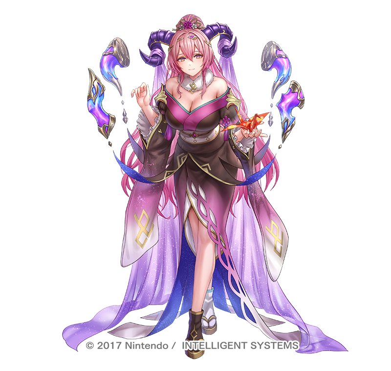 「『ファイアーエムブレム ヒーローズ』にて 超英雄「寄り添う新年 ネルトゥス」のイ」|あんべよしろう/Yoshiro Ambeのイラスト