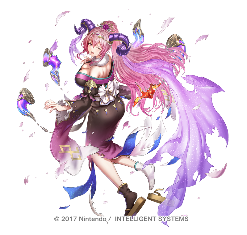 「『ファイアーエムブレム ヒーローズ』にて 超英雄「寄り添う新年 ネルトゥス」のイ」|あんべよしろう/Yoshiro Ambeのイラスト