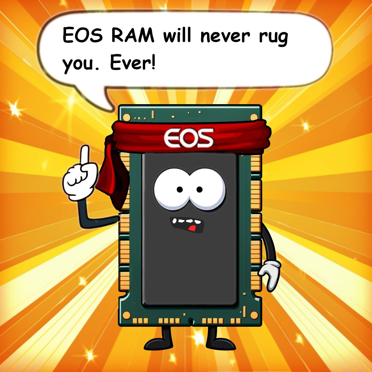 EOSRAMbro's tweet photo. Because $EOS RAM is fully on-chain and has no middleman!
#EOS #EOSRAM #RealAssetMeme https://t.co/maIi59qwk8
