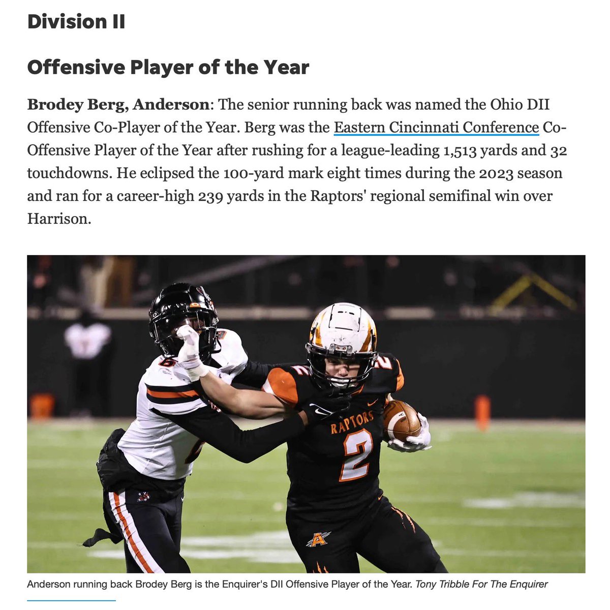 Thanks <a href="/Enquirer/">Enquirer</a> for naming me the Division 2 Offensive Player of the Year!